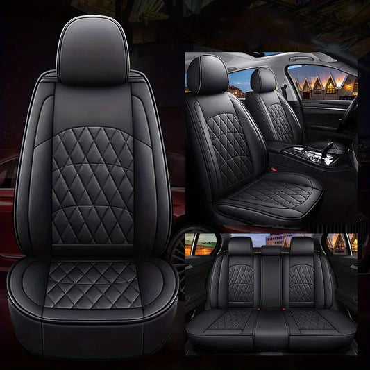 Leather Car Seat Covers - Black