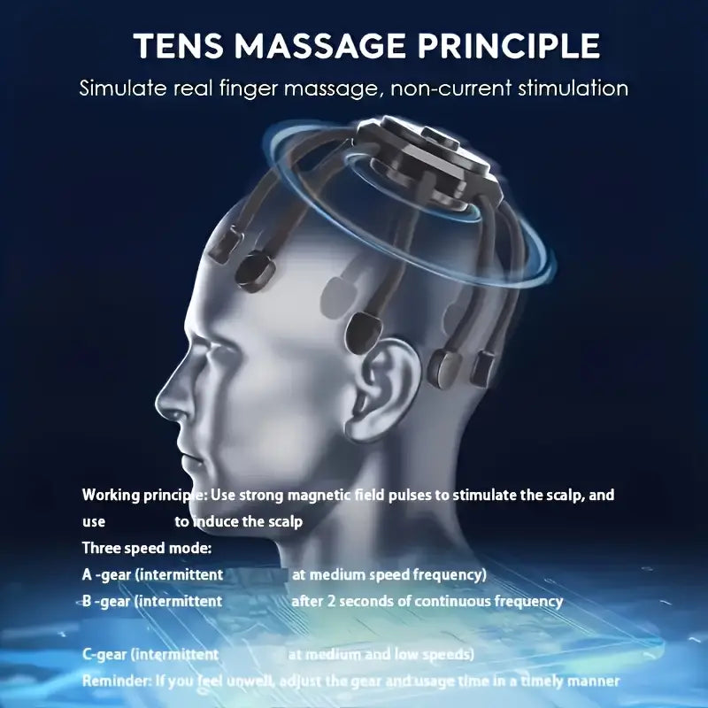 Wireless Electronic Head Massager with 3 Modes