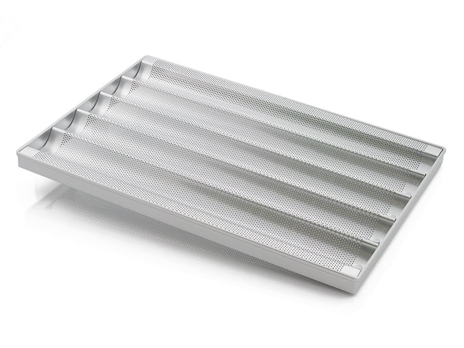 French Stick Bread Pan Perforated - 5 Pockets 60cm