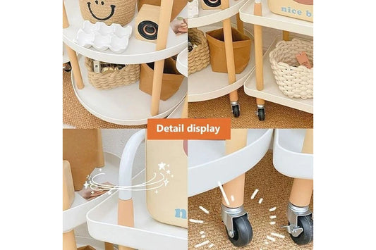 3 tier Multi-Purpose Rolling Storage Organizer trolley with Wheels