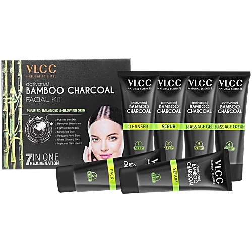 VLCC Activated Bamboo Charcoal Facial Kit - 60g