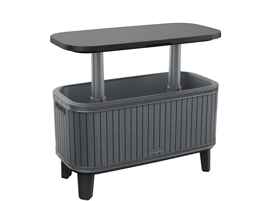 Bevy Bar Wood 2-in–1 Beverage & Snacks Serving Station