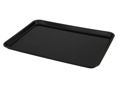 38cm x 28cm Plastic Drinks Serving Tray - Black