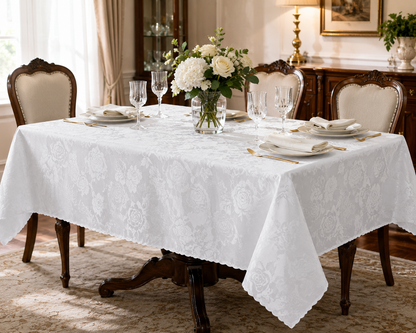 TABLE CLOTH WHITE 150/250CM