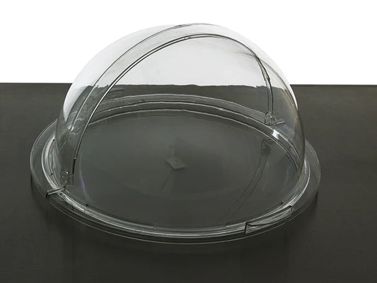 Round Cake Serving Tray with Dome Food Cover Lid - Clear Polycarbonate