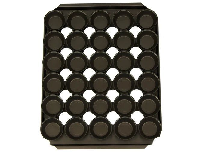 18" Pie Baking Tray - 30 Round (6.5x2.5cm) - Self Cutting - Teflon Coated Steel