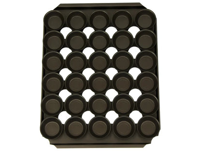 18" Pie Baking Tray - 30 Round (6.5x2.5cm) - Self Cutting - Teflon Coated Steel
