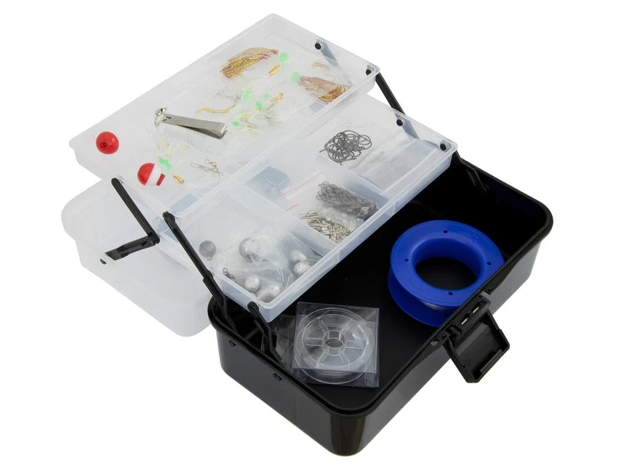 80+ Piece Value Fishing Tackle Kit with 2 Tray Box - Small