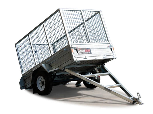 Trailer 8x4 Caged Tilting with 900mm High Cage & Jockey Wheel ROADCHIEF