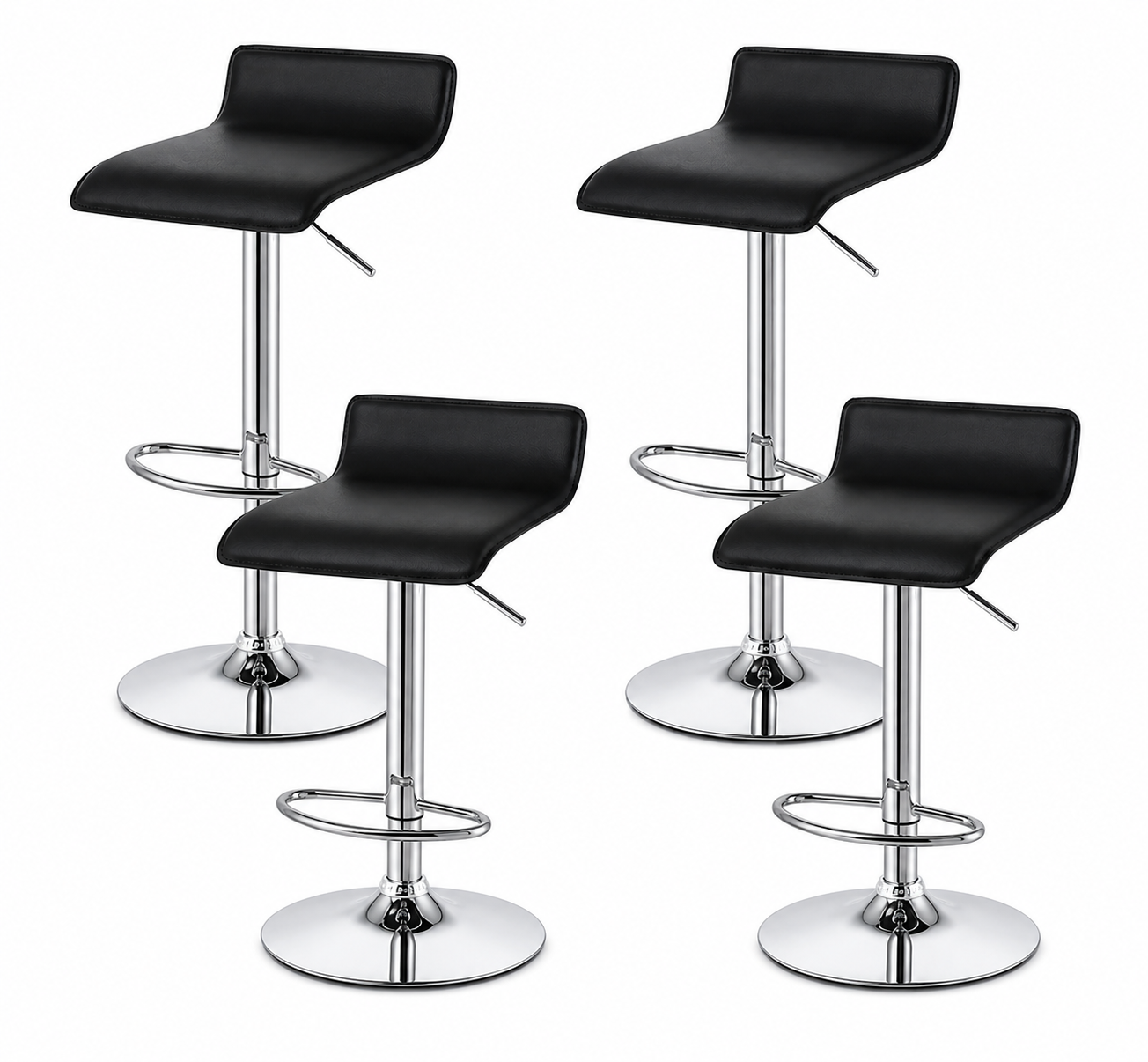 Bar Stool - 4 Pcs Combo Deal 618 black