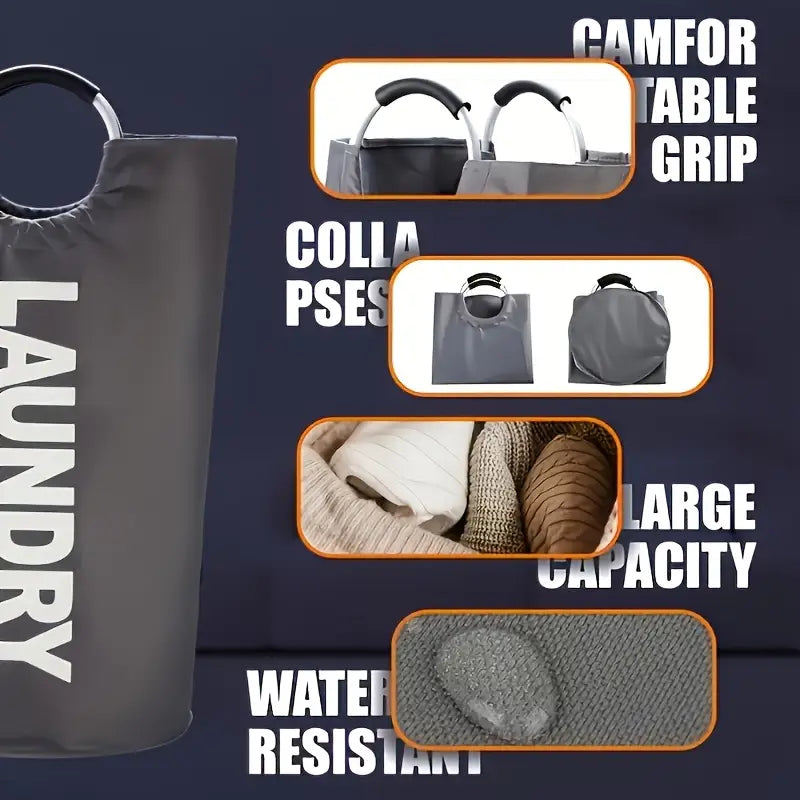 1pc Large Laundry Basket Black