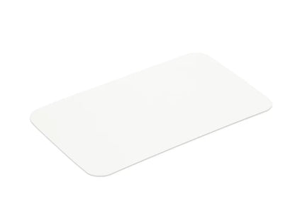 50 Medium Oblong Foil Tray Containers with Lids - 840ml - 19cm x 11cm x 5.5cm