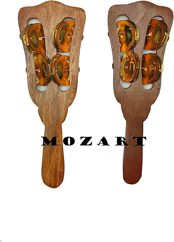 Rattlep Wooden Mozart sheesham wood Hand Taal khartal Handmade Indian Musical Instrument One Pcs