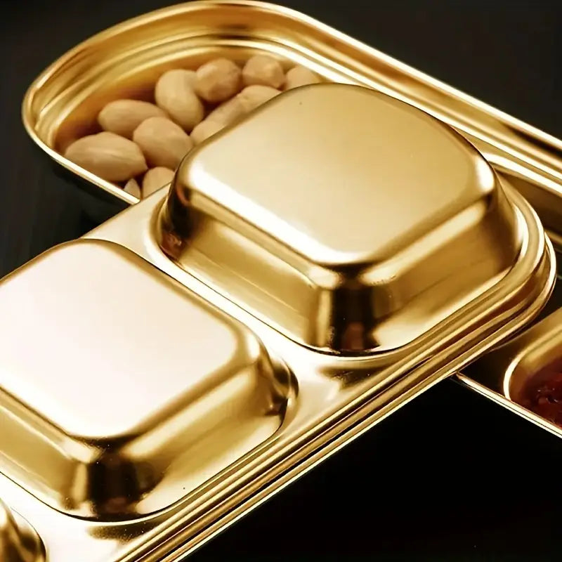4pcs Stainless Steel Luxury Gold Dip Dish Set