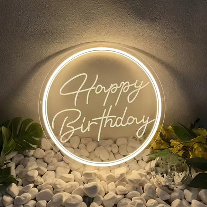 Happy Birthday-USB-Powered LED Neon Sign