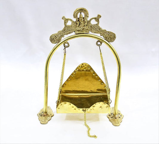 Laddu Gopal Pure Brass Jhula/Swing for Kanha Ji/Krishna ji