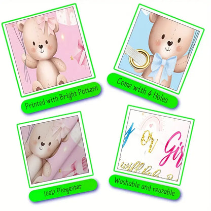 Gender Reveal Party Baby Shower Decorations Yard Banner