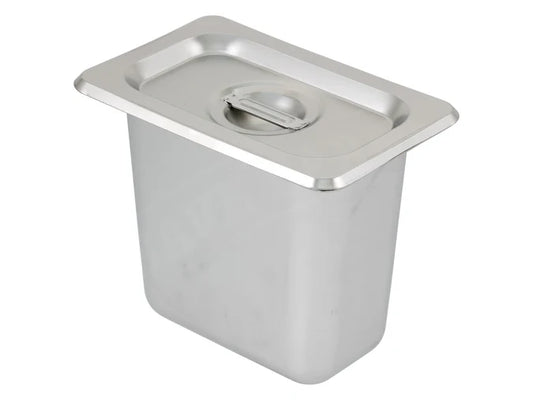 Steam Pan 1/9 150mm S/S Gastronorm Dish with Lid