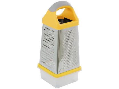 4-In-1 Stainless Steel Food Grater, Shredder & Slicer with Box Tray