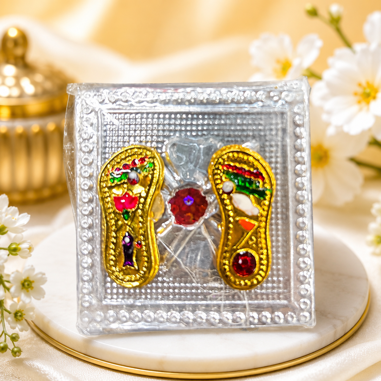 MAA LAKSHMI CHARAN PADUKA 2-2INCH