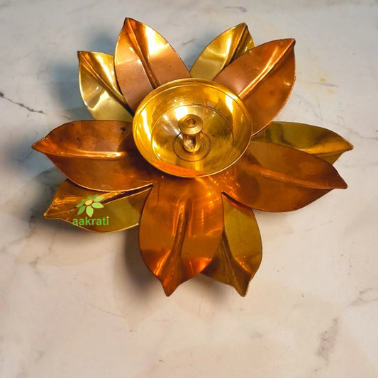 Flower design multi color Pooja Ghar Akhand diya