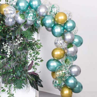 Balloons Garlands Kit- Silver, Green, Gold
