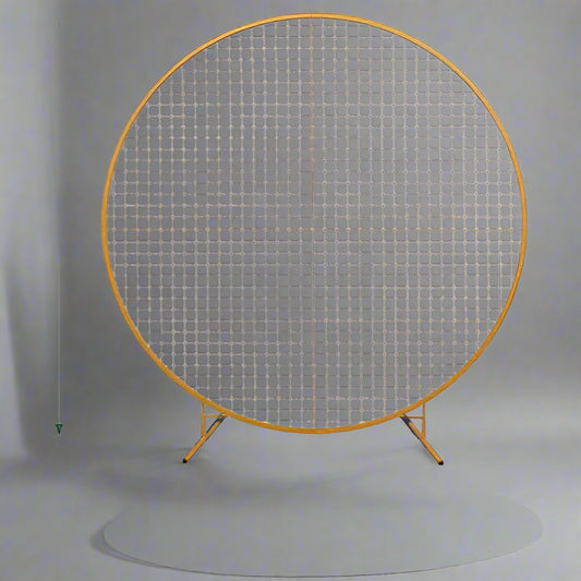 Party backdrop arch with mesh