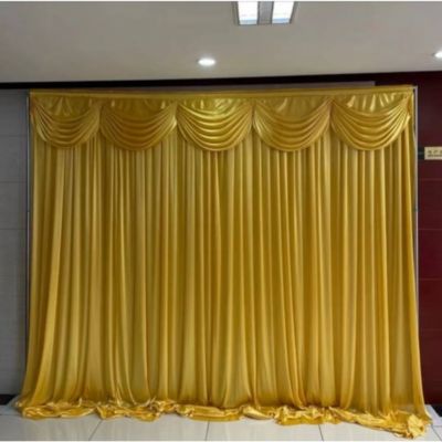 Ice Silk Backdrop Gold 3 by 3M