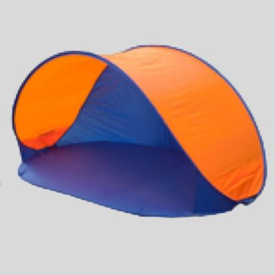 Portable Folding Beach Pop Up Tent Orange and Blue