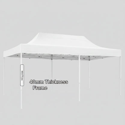 Gazebo 3x4.5 Heavy Duty 40MM White Frame Without Walls