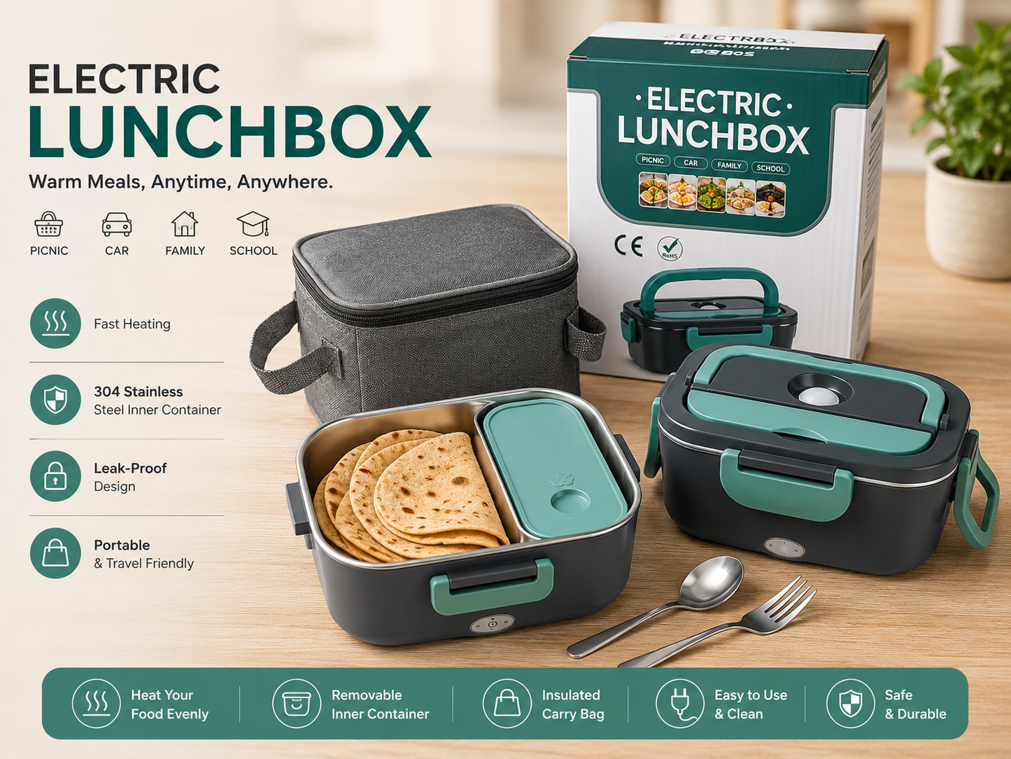 2.8L Electric Heated Lunch Box