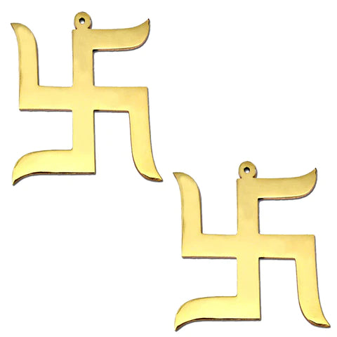 SWASTIK PURE BRASS WALL HANGING FOR VASTU AND GOOD LUCK