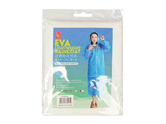 EVA Adult Light Weight Rain Coat 75x137cm - White - HO2425