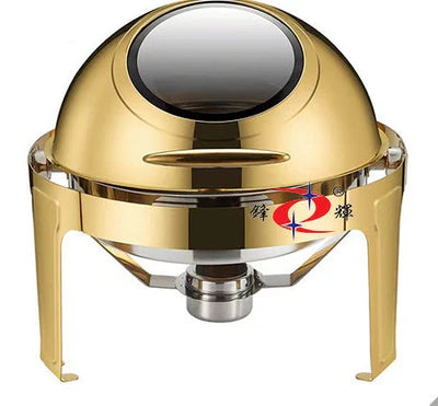 Chafing Dish Round Gold 6 Liters  Domestic/commercial