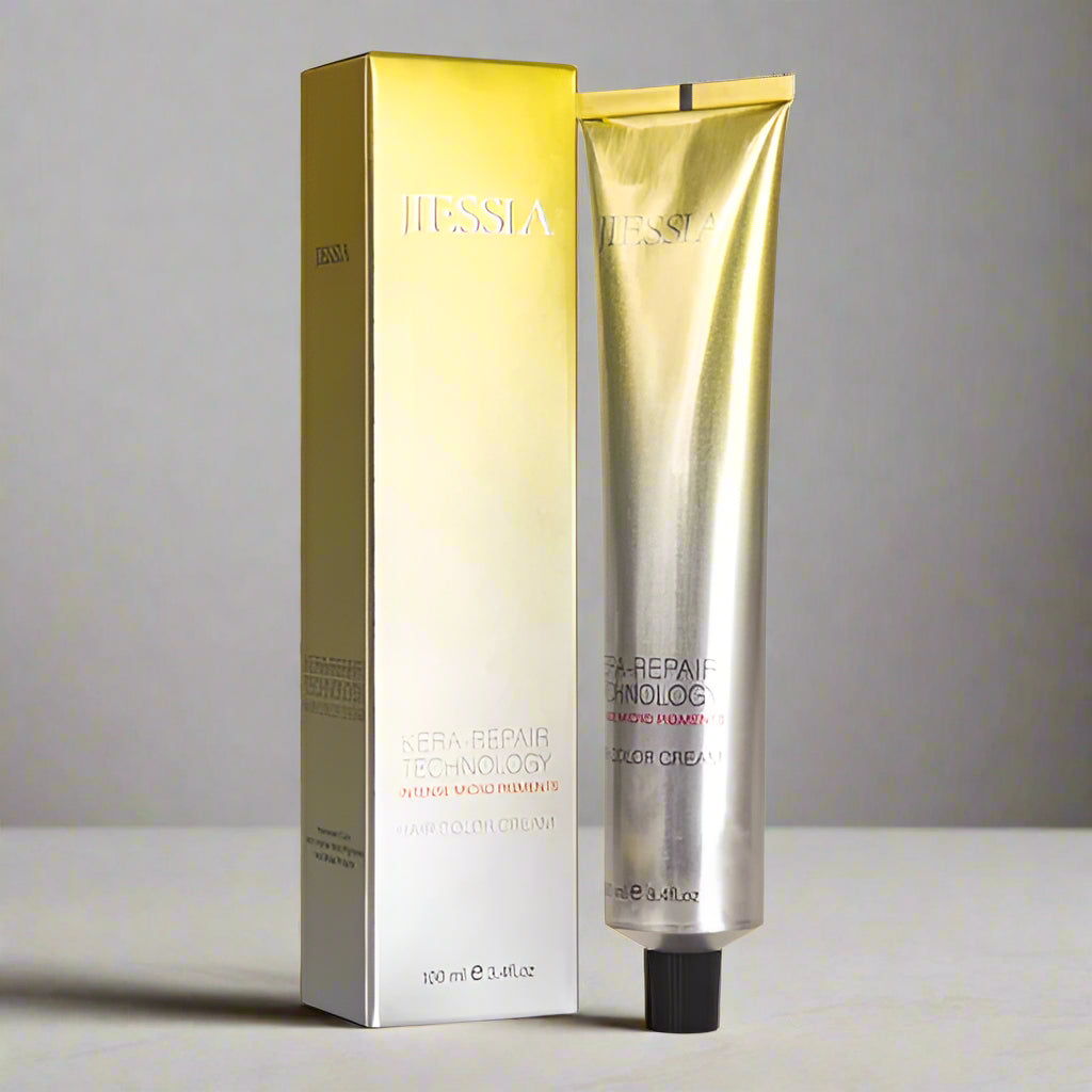 Jiessia Kera Repair Treatment Hair color Cream-7/37- Medium Blonde Gold brown