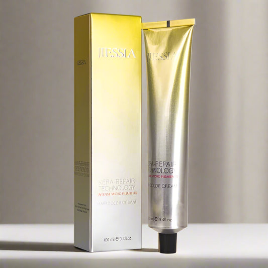 Jiessia Kera Repair Treatment Hair Color Cream-8/17-Light Blonde Ash Brown