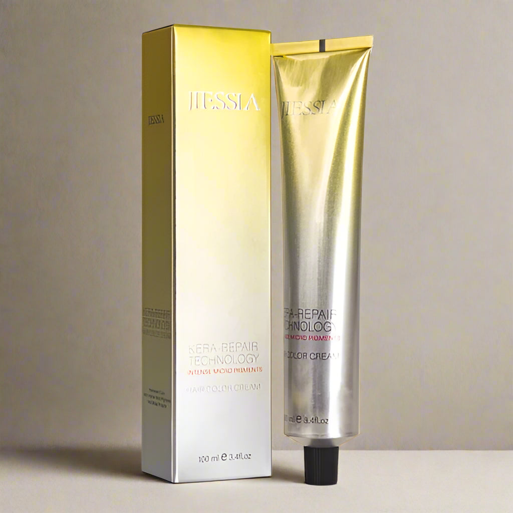 Jiessia Kera Repair Hair Color Cream-2/8-Blue Black