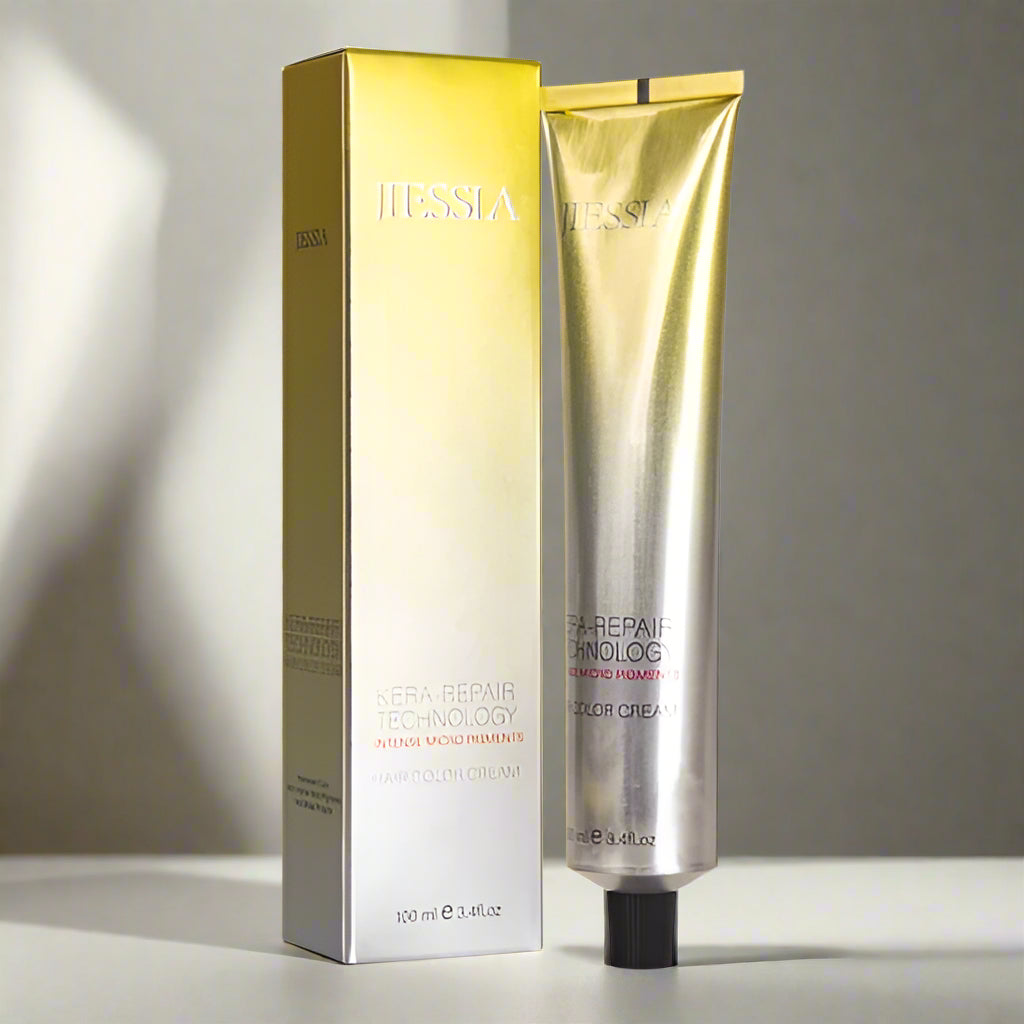 Jiessia Kera Repair Treatment Hair Color Cream-Light Brown Violet Intensive 5/66