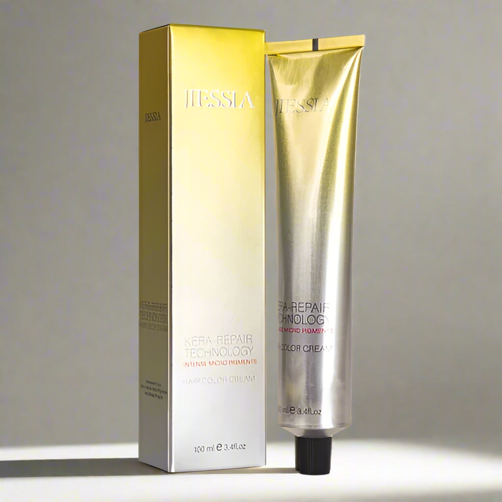 Jiessia kera Repair Treatment Hair Color Cream-4/0-Medium brown