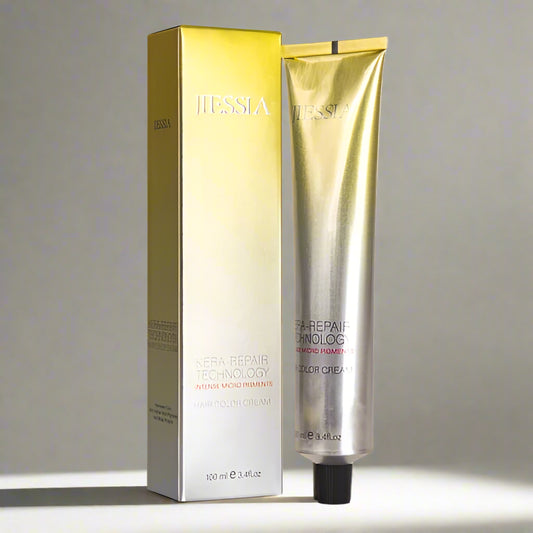 Jiessia kera Repair Treatment Hair Color Cream-4/0-Medium brown