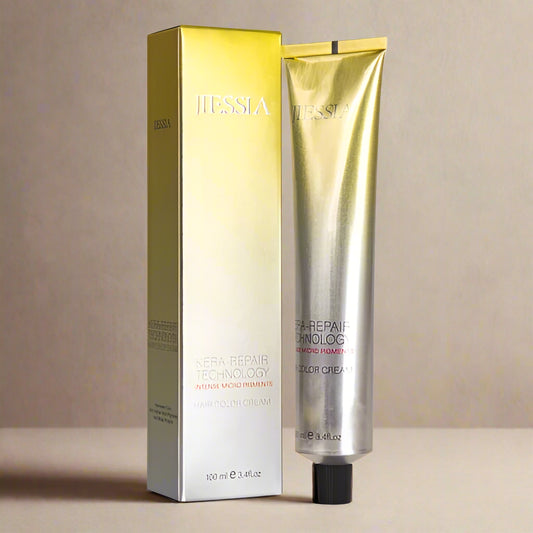 Jiessia Kera Repair Treatment Hair Color Cream-6/54-Dark Blonde Mahogany red