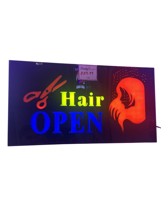 Hair Led Open Sign