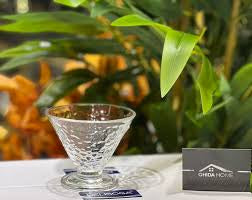 Elegant Glass Dessert Bowl Set 6PC