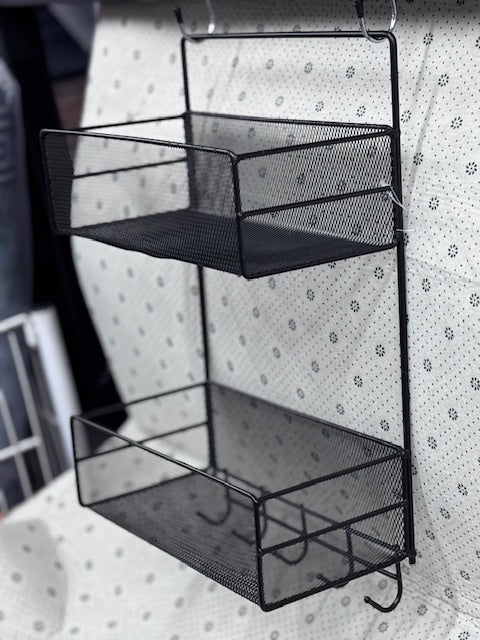 Metal Storage Rack - No Drilling Required, Suitable for Home, Office, Kitchen and Bathroom