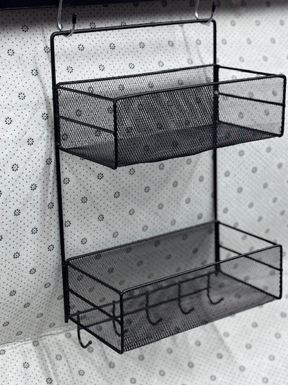 Metal Storage Rack - No Drilling Required, Suitable for Home, Office, Kitchen and Bathroom