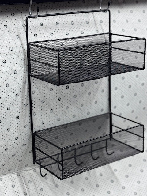 Metal Storage Rack - No Drilling Required, Suitable for Home, Office, Kitchen and Bathroom