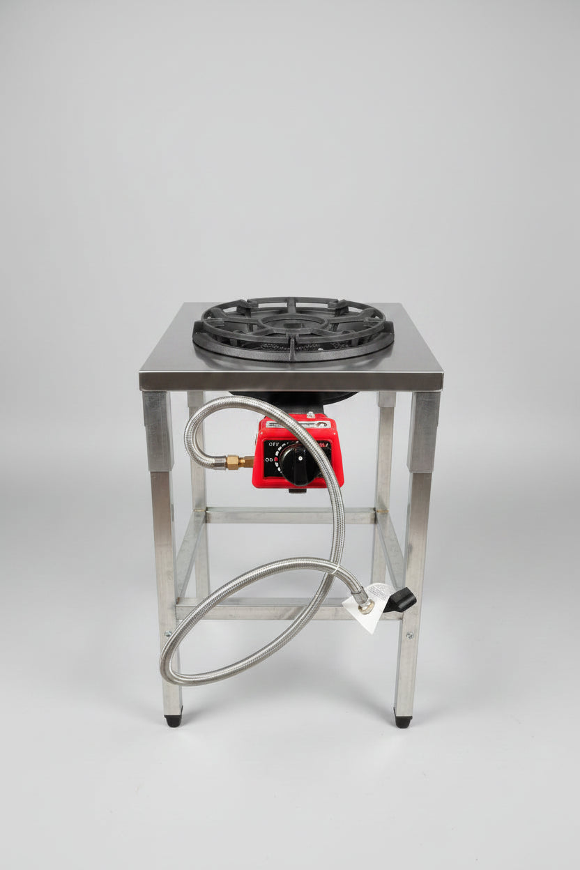 Heavy Duty Stainless Steel Stand with Large Ring Gas Burner