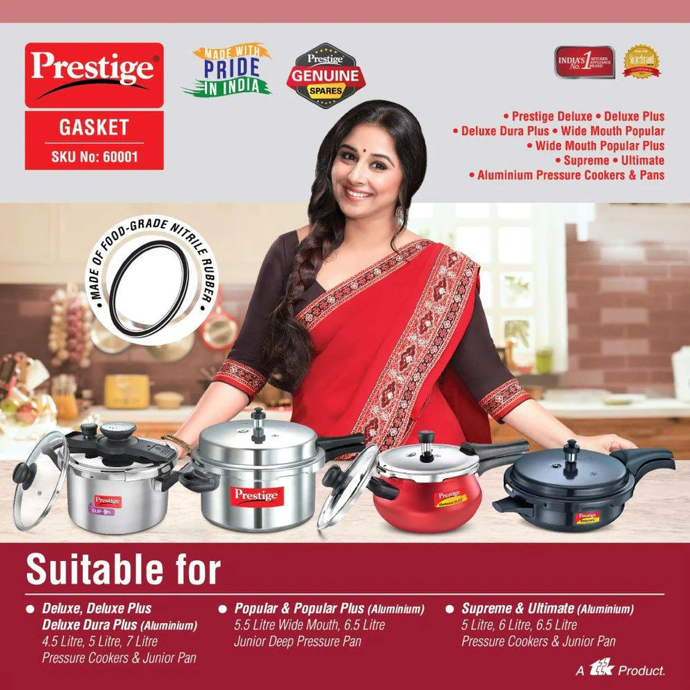 Prestige Pressure Cooker Gasket Deluxe Popular #60001 4.5L, 5L, 5.5L,6L,6.5L,7L