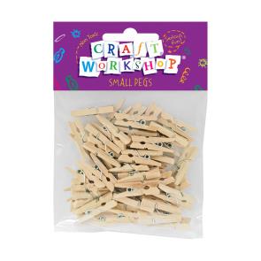Craft Pegs Small Natural - 25mm