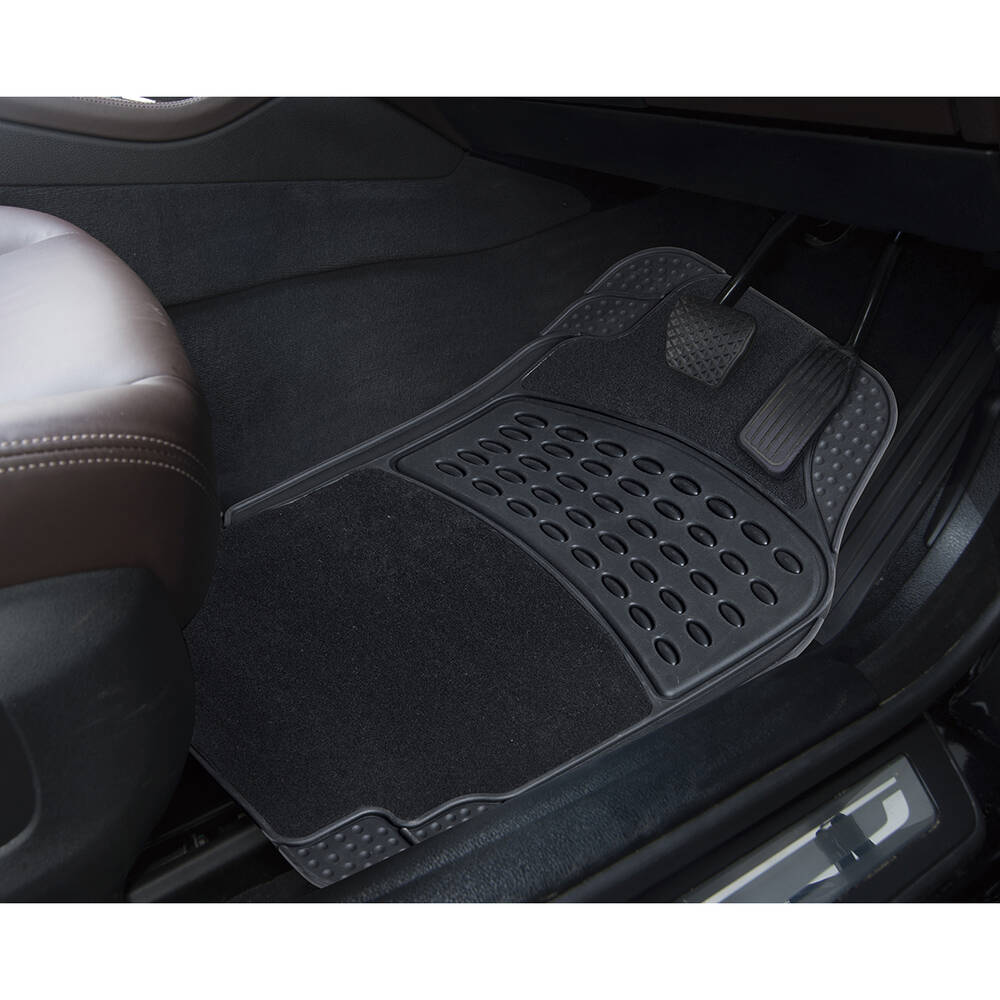 Car Floor Mats - Set of 4, Black